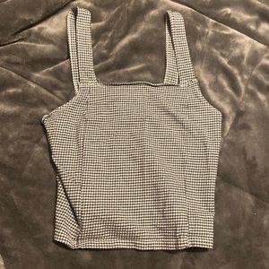 plaid cropped tank